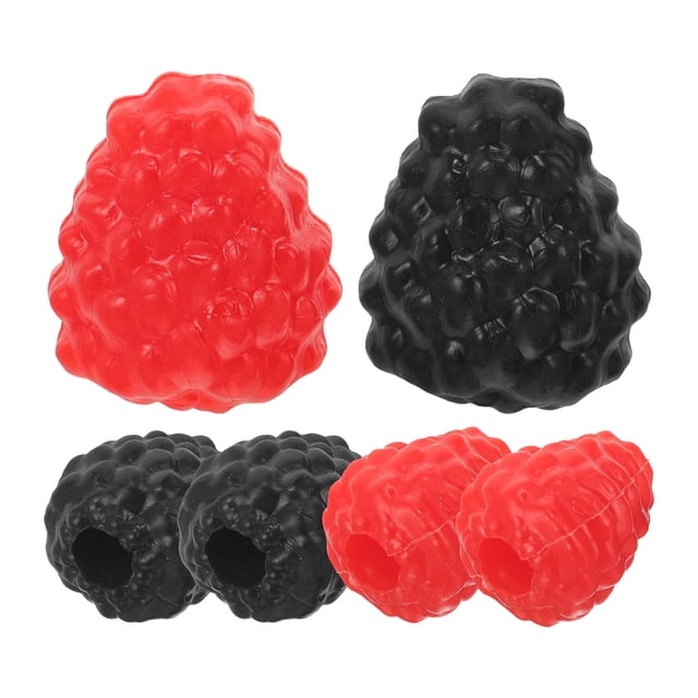 Miangastore Simulation Raspberry Adornment Vivid Simulation Raspberry Model Plastic 6Pcs Teaching Tool