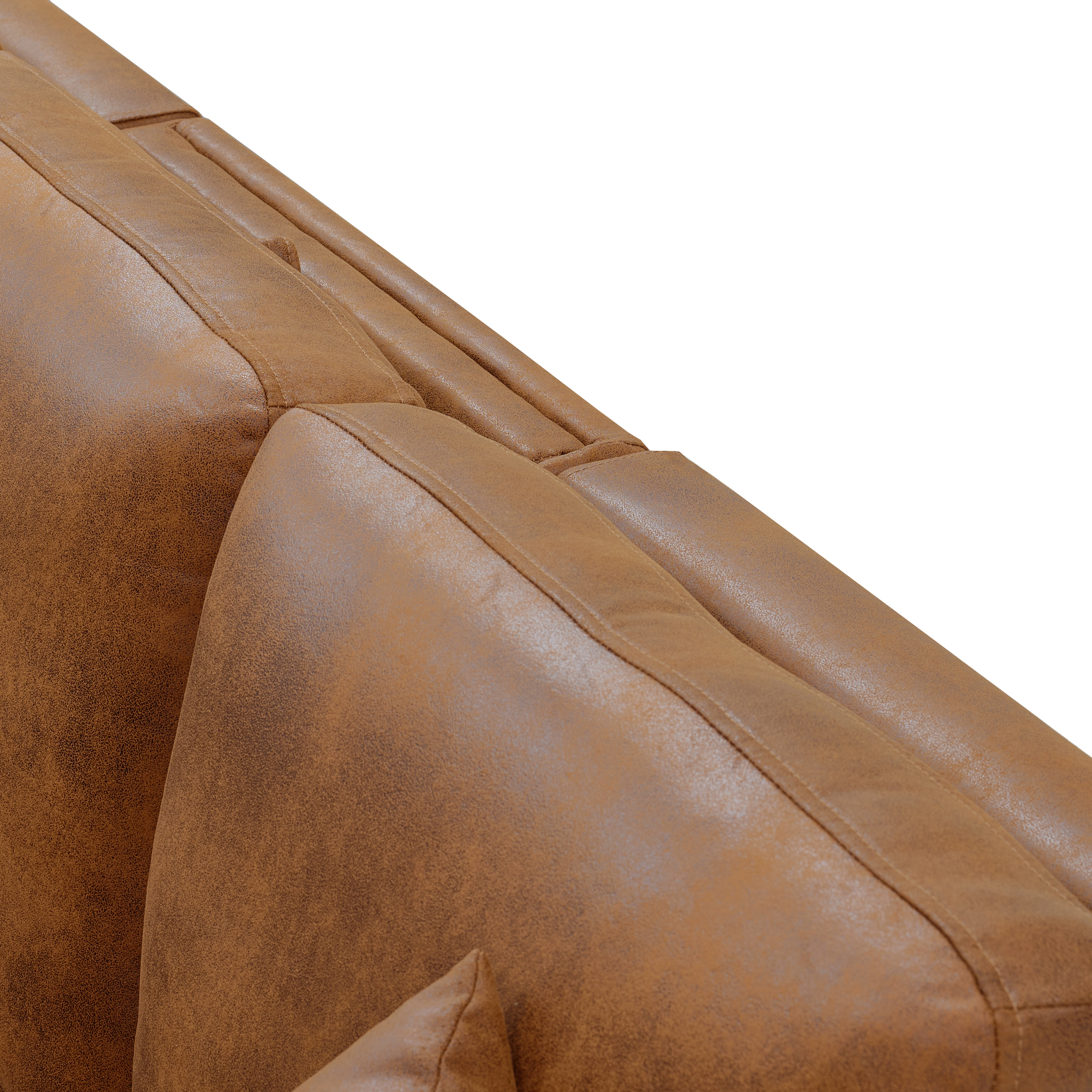 Howcool 94" Upholstered Sectional Sofa with Pull-Out Bed and Storage Chaise,Textured Fabric Sleeper Couch with USB Charger & Cup Holders for Living Room,Brown