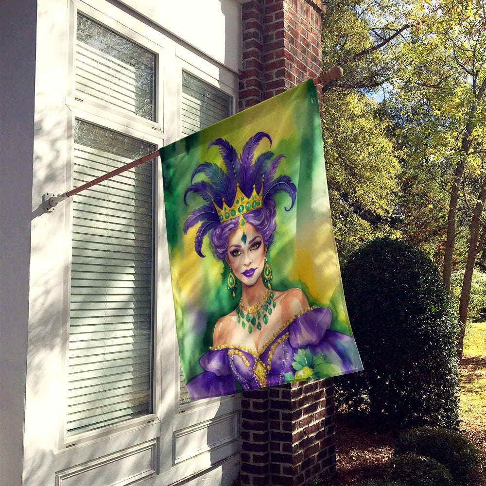 Queen of Mardi Gras House Flag 28 in x 40 in