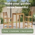 thumbnail image 4 of vidaXL Bar Chair Set of 2 Natural Wood Solid Acacia Wood Large, 4 of 8