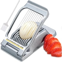 2Pcs Egg Slicer for Hard Boiled Eggs Egg Cutter Strawberry Slicer Heavy Duty Aluminium Slicer Stainless Steel Wire Multipurpose Egg Slicer Dicer for Soft Fruit Mushroom