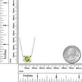 thumbnail image 2 of Gem Stone King 925 Sterling Silver Green Peridot Pendant Necklace for Women | 2.07 Cttw | Gemstone August Birthstone | Round 8MM | With 18 inch Chain, 2 of 4