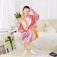 thumbnail image 6 of FORMRS Wearable Blanket Hoodie with Sleeves for Kids Cozy Flannel Sweatshirt, Swirling Lines, 6 of 7