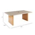 thumbnail image 6 of Better Homes & Gardens Vista Steel Metal Top Outdoor Dining Table, Boulder Metal Top with Teak Legs, 6 of 7