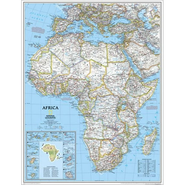 National Geographic RE00620143 Carte de l'Afrique - Agrandie et Laminée