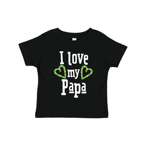 Inktastic I Love My Papa Hearts Boys or Girls Toddler T-Shirt