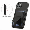 thumbnail image 3 of Compatible for iPhone 14 Carbon Fiber Texture Wallet Case with Credit Card Slots, Shockproof Protection Business PU Leather Flip Kickstand Phone Cover for iPhone 14, Black, 3 of 10