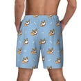 thumbnail image 2 of Lsque Mens Swim Trunks Cute Cartoon Corgi Pattern - Bathing Suit Compression Liner - Beach Swim Shorts Swimwear - (S-3XL) - Stretch Quick Dry -X-Large, 2 of 8