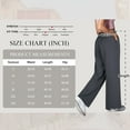 thumbnail image 3 of TEMOFON Womens Pants Casual Wide Leg Dress Pants Palazzo Summer Comfy Lounge Pants Business Grey Work Trousers M, 3 of 10