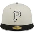 thumbnail image 2 of Men's New Era Stone/Black Pittsburgh Pirates Chrome 59FIFTY Fitted Hat, 2 of 5
