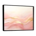 thumbnail image 2 of Designart "Fusion Of Gold And Pink Serene Waves II" Abstract Shapes Floater Framed Wall Art Prints, 2 of 5