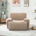 thumbnail image 3 of Leumius 43" Oversized Accent Chair,Boneless Upholstered Single Sofa Chair,Comfy Chenille Armchair Reading Lounge Chair with Deep Seats for Living Room,No Assembly Required,Taupe, 3 of 11
