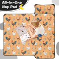 thumbnail image 4 of Rooster and Floral Yellow Pattern Teens Toddler Nap Mat with Pillow, Sleeping Mat Bag for Preschool Daycare 50"x20", 4 of 6