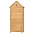 thumbnail image 1 of Gymax Remise de Jardin en Bois avec Porte Simple, 1 of 7
