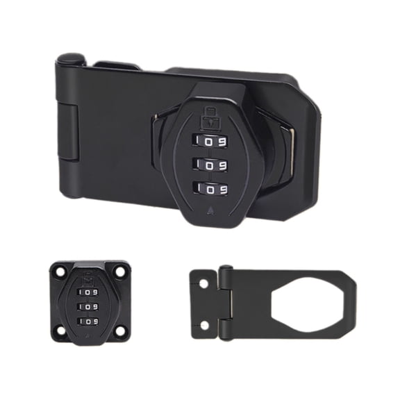 Sturdy Zinc Alloy Bifold Door Lock with Twist Knob Hasp Latches Portable Accessory for Cupboard and Shed Security