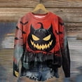 thumbnail image 6 of Towmus Halloween Sweatshirts for Women Long Sleeve Cute Cat Printed Sweatshirt Crew Neck Graphic Pullover Tops, 6 of 6