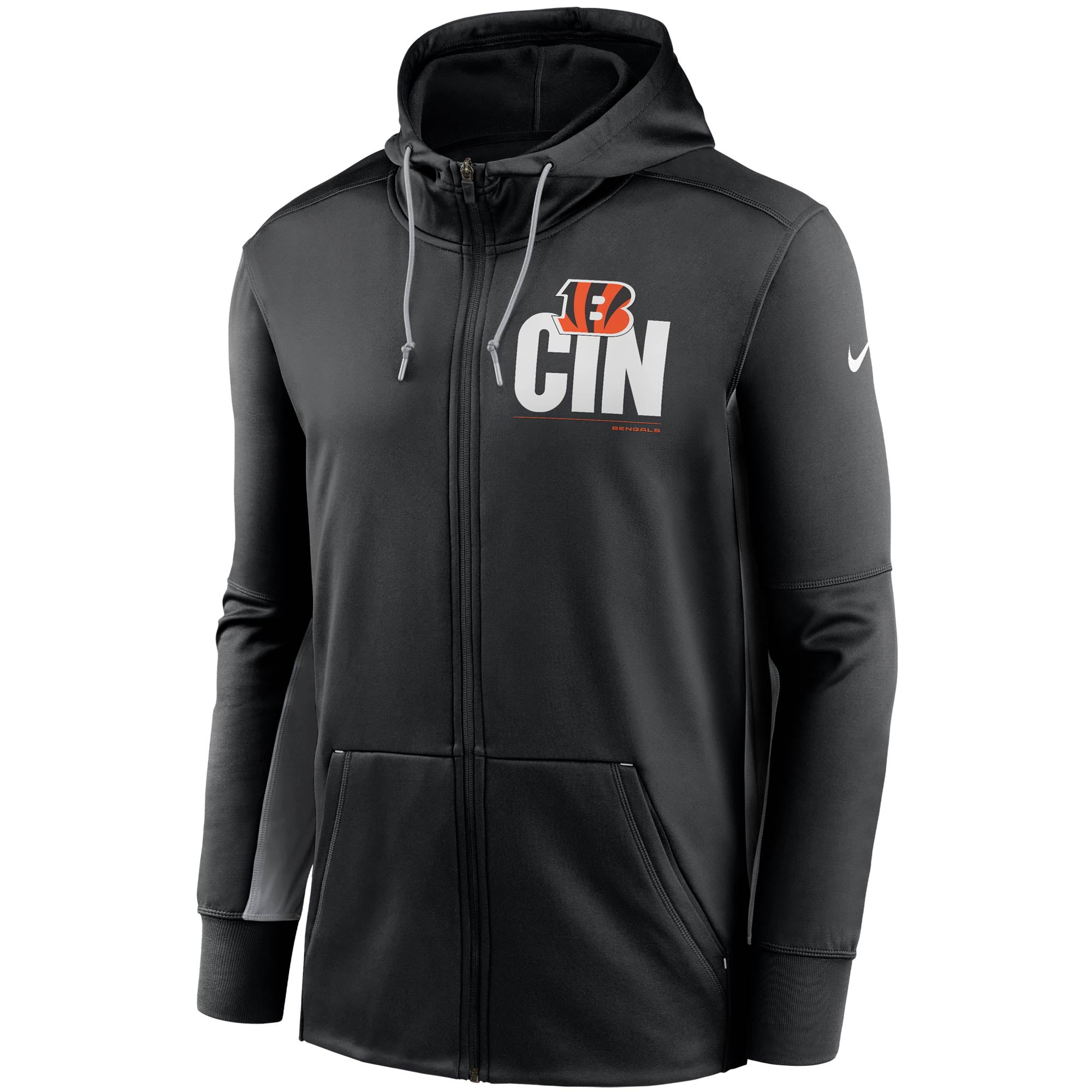 صحون تقديم صغيره Men's Nike Black/Gray Cincinnati Bengals Mascot Performance Full-Zip Hoodie صحون تقديم صغيره
