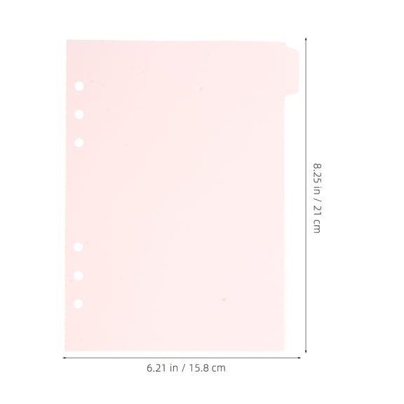 OUNONA Set of 6 A5 Binder Dividers with Tabs, Detachable Colored Page Markers for Notebook and Planner Organization