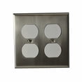 thumbnail image 2 of Residential Essentials 10823SN Plaque de Commutateur de Sortie Double Réceptacle - Nickel Satiné, 2 of 3