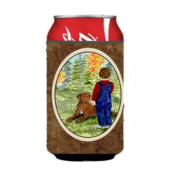 Little Boy With His Chesapeake Bay Retriever Can Or bottle sleeve Hugger - 12 oz.