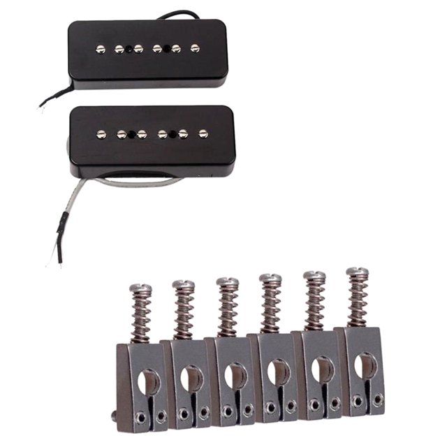 6x Sillines de Guitarra Puente 2x Pastillas Pieza de Repuestos para Bajos Aficionados perfke Guitarra humbucker