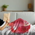 thumbnail image 3 of Fruit Soft Flannel Fleece Blanket, Pomegranate Hand Drawn Watercolor Style Paint Yummy Juicy Winter Taste Art, Cozy Plush for Indoor and Outdoor Use, 50" x 60", Magenta Forest Green, by Ambesonne, 3 of 5