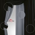 thumbnail image 2 of Sapphire Home Complete Window Sheer Curtain Panel Set with 4 Attached Panels 55x63 Each and 2 Valances with Beads and 2 Tiebacks -Easy Installation- Multicolor 63" Black and Gray, 2 of 7