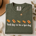 thumbnail image 2 of 4th Of July Comfort Colors Shirt, Bad Day To Be A Hot Dog Tee, Funny Cookout BBQ Summer Foodie Dad Husband Bestie Gift, Retro Groovy Hotdog Humor, 2 of 6