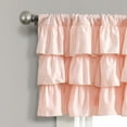 thumbnail image 6 of Lush Decor Belle Ruffle 18" x 84" Ruffle Gray 3" Rod Pocket Single Valance, 6 of 11