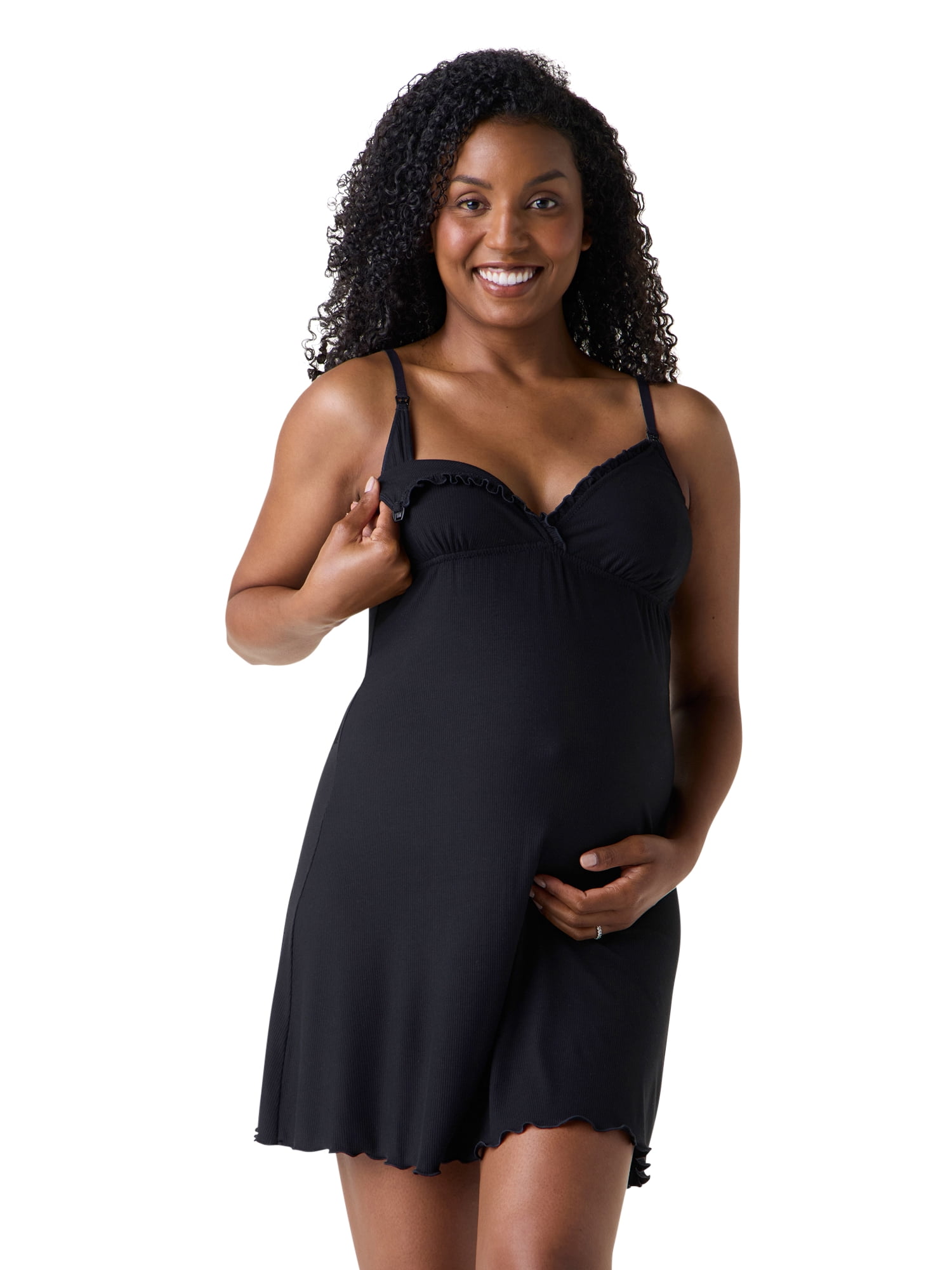 Ingrid & Isabel For Every Belly Women's Maternity Model Rib Crossover Chemise, Sizes S-XXXL