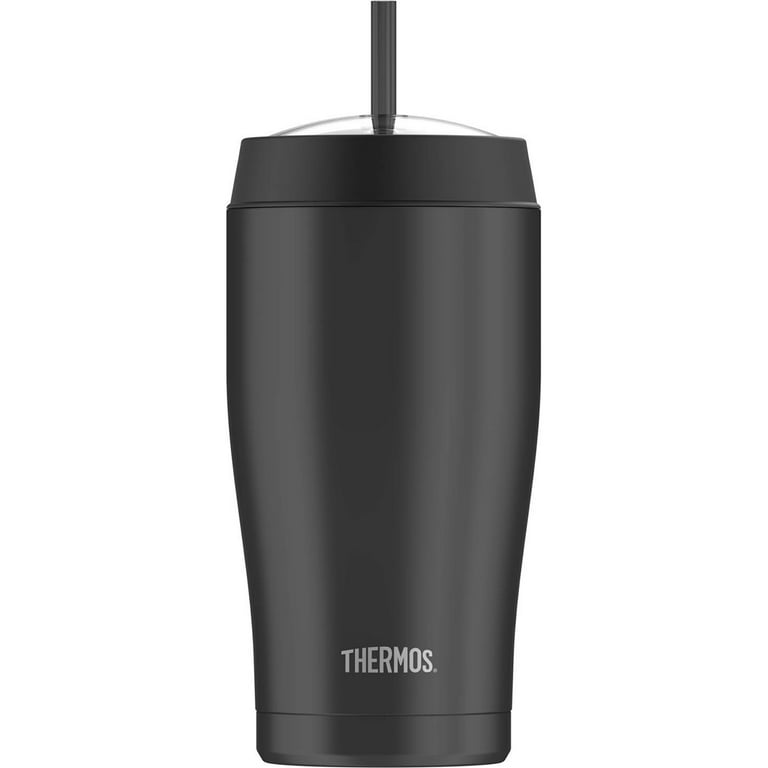 Thermos 18 Ounce Cold Cup with Straw, Stainless Steel