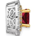thumbnail image 2 of 14K Two-Tone Lab Grown Diamond & Created Ruby Pendant (13.7 X 13.6) Made In India pm7501-cru-055-wylg, 2 of 5