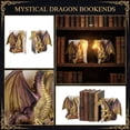 thumbnail image 2 of Exquisite Dragon Bookends Set Handcrafted Resin Book Holders for Home & Office Decor, Perfect Gift for Fantasy Lovers, 2 of 7
