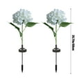 thumbnail image 3 of Luces solares decorativas de hortensias para patio exterior (paquete de 2) | Postes de jardín LED multicolor con varillas de acero inoxidable impermeables | Iluminación ambiental para patio, césped,, 3 of 6