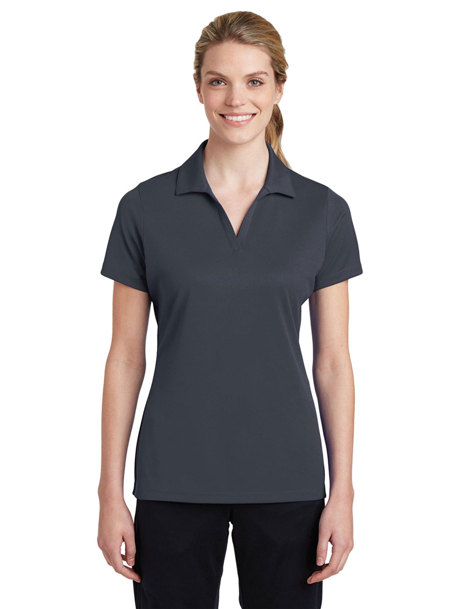 SportTek SportTek Women's Breathable Polo Shirt_Graphite Grey_XXL