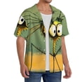 thumbnail image 2 of Sikiie Quirky Cartoon 123 Men's Cuban Shirt, Hawaiian Shirts, Business Casual Button Down Shirts, Short Sleeve Shirt-Large, 2 of 5