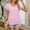 Pink, variant on ZZwxWA Short Sleeve Top Women Plus Size Tops for Women, Womens Tshirts Loose Fit Fitted Shirts V Neck Short Sleeve Pure Color Summer Tshirts