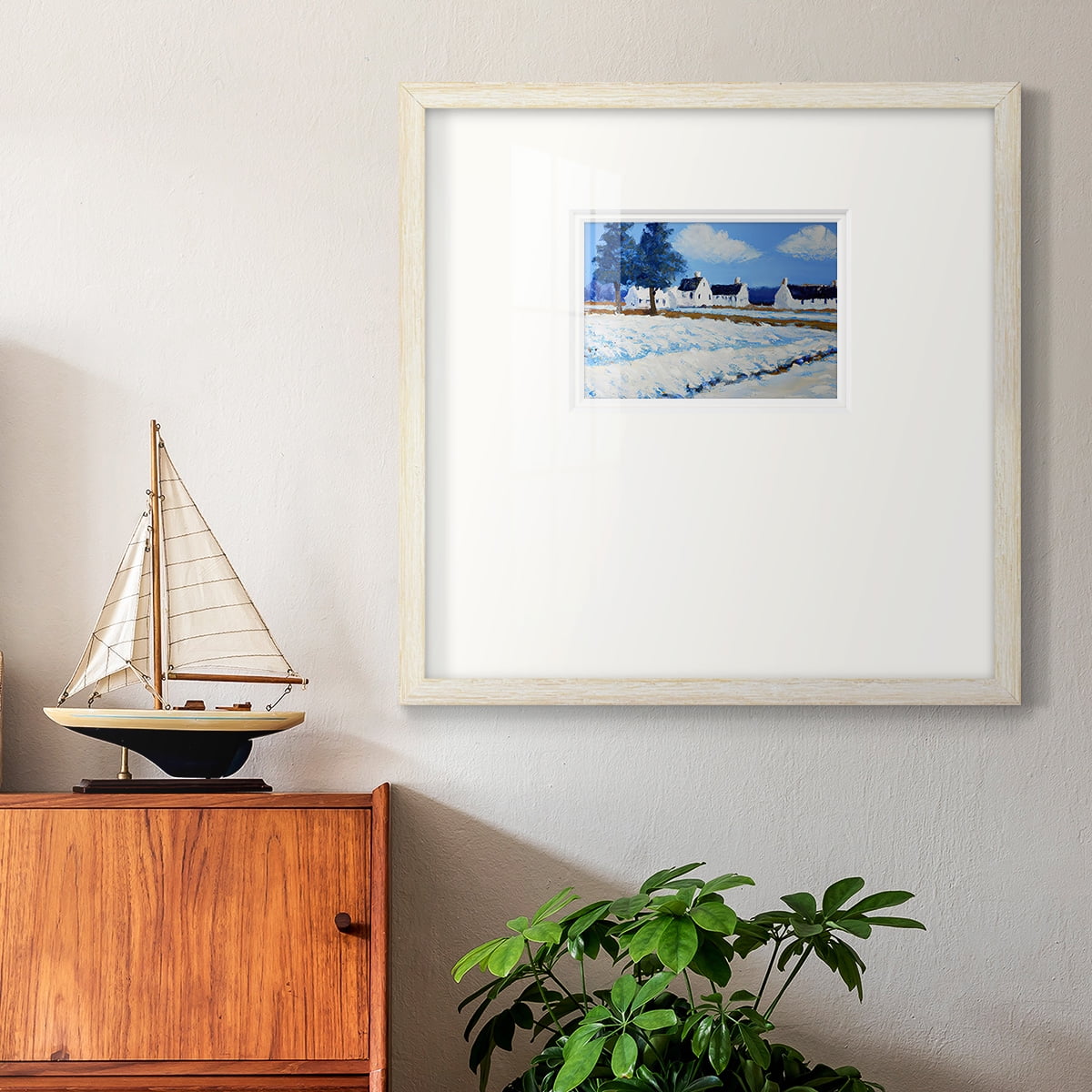 Winter Barn VPremium Framed Print