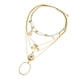 thumbnail image 2 of 1 collar geométrico con forma de girasol para mujer (dorado), 2 of 7