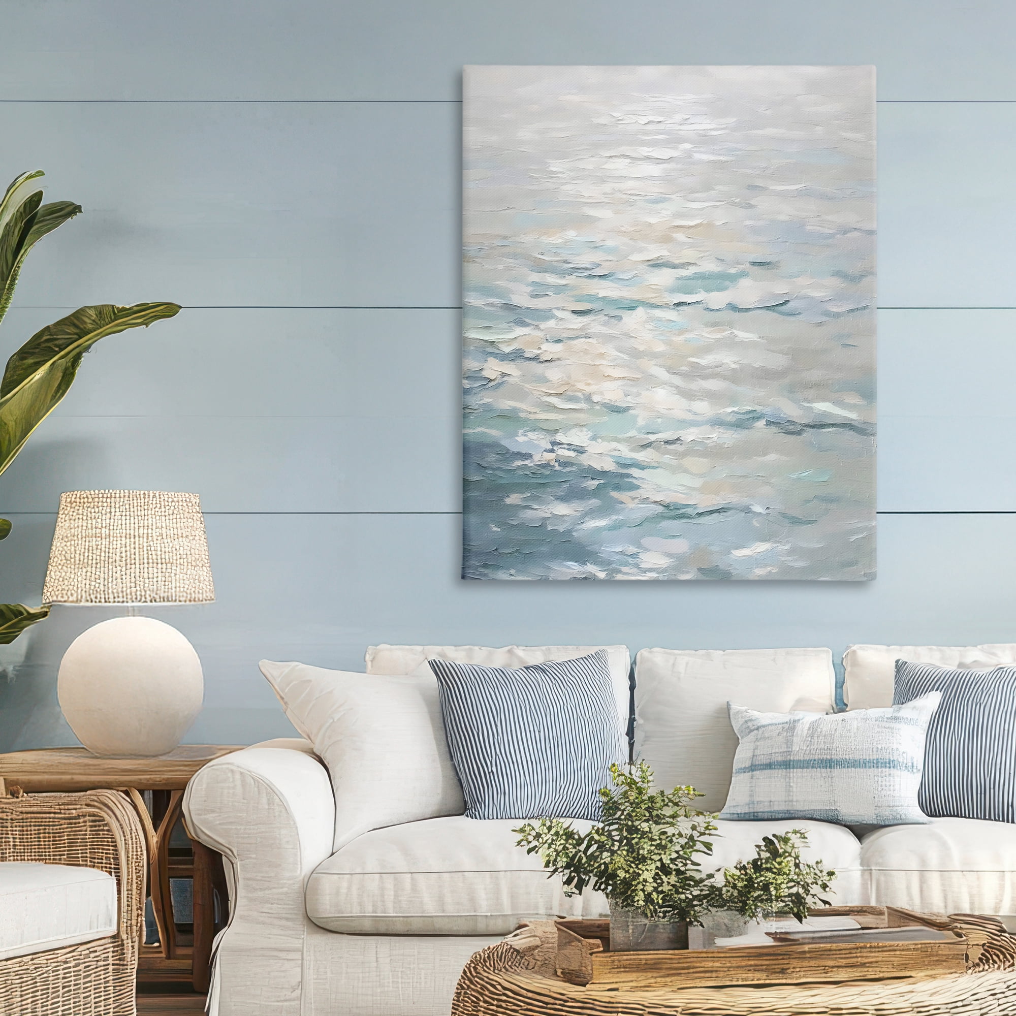 Stupell Industries Shallow Reflections Calm Sea Canvas Wall Art, design by Riley B