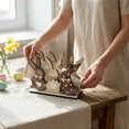 thumbnail image 5 of Easter Bunny Napkin Holder Wooden Decorative Table Centerpiece for Holiday Dining & Party Display, 6.5" H x 4.3" W, 5 of 5