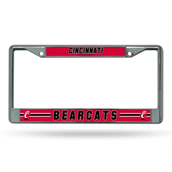 Cincinnati Bearcats Chrome Metal License Plate Frame
