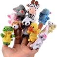 thumbnail image 4 of 10 Pack Finger Puppets - Soft Plush Animals Finger Puppet Toys For Kids, Mini Plush Toy For Boys Girls, Party Favors For Shows, Playtime, Schools, 4 of 5