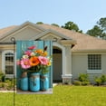 thumbnail image 2 of JOOCAR Linen Garden Flag with Mason Jars and Flowers for Spring Summer Home Outdoor Garden Yard Door Decor 12x18 inch, 2 of 5
