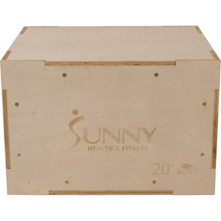 Sunny Health & Fitness Foam Plyo Box with Adjustable Heights and High Weight Capacity - (Open Box)
