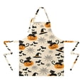 thumbnail image 2 of Halloween Black Cats and Pumpkins Apron-Garden Aprons for Women with Pockets-Cotton Linen Waterproof Kitchen Cooking Gardening Aprons Adjustable for Kitchen,Cooking,BBQ and Salon 32"x27", 2 of 7