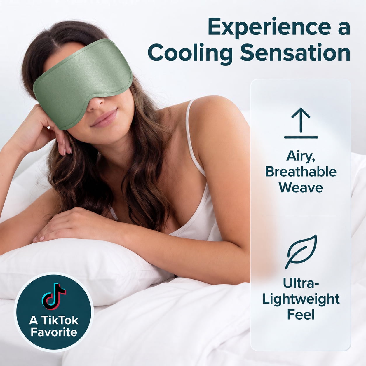 Weighted Sleep Mask, 100% Blackout for Deeper Sleep, 3D Contoured Eye Mask for Sleeping, Zero Eye Pressure, Soft Breathable Fabric, Full Coverage Strap for Home, Travel, Nap, for Women and Men