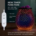 thumbnail image 2 of Calentador eléctrico de cera derretida Leyoue 3D Glass Fireworks, 7 colores, 2 of 6