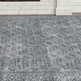 thumbnail image 6 of Retro Oriental Geometric Power-Loomed Indoor Area Rug or Runner, 3'6" X 5'6", Charcoal by Blue Nile Mills, 6 of 6