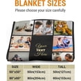 thumbnail image 4 of AISENIN Custom Blanket with Photo Text Collage Personalized 10 Photo Throw Blanket Using Your Own Pictures, Custom Christmas New Year Gifts for Mom Dad Family Sisters Friends Kids Couple 60*80inch, 4 of 5